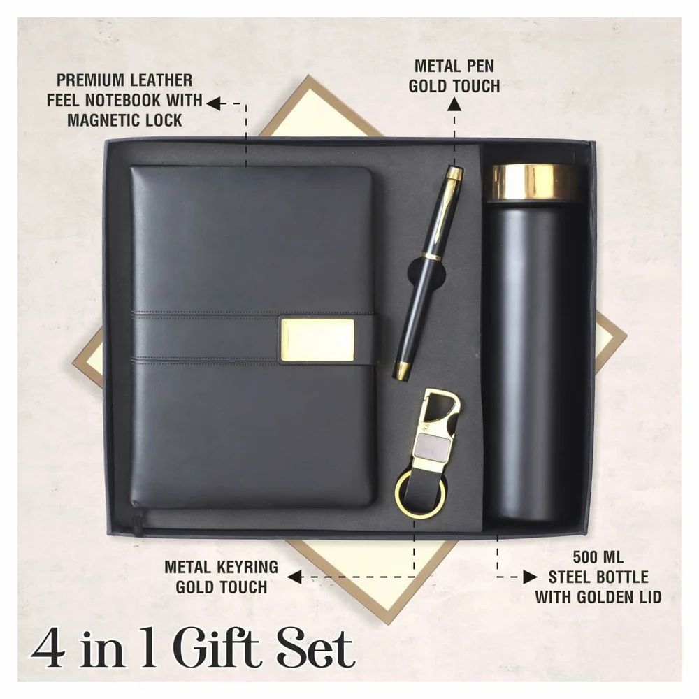 4-in-1 Black & Gold Premium Set